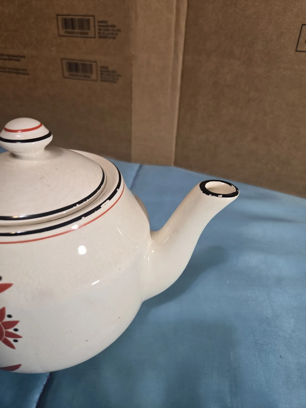 Vintage Harker Hot Oven Tea Pot 1930s Art Deco Design